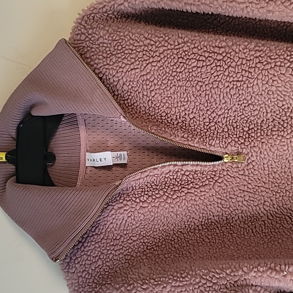 Varley Sherpa Cropped Jacket 1/4 Zip Front Trendy Soft and Cozy SZ S - Picture 7 of 14